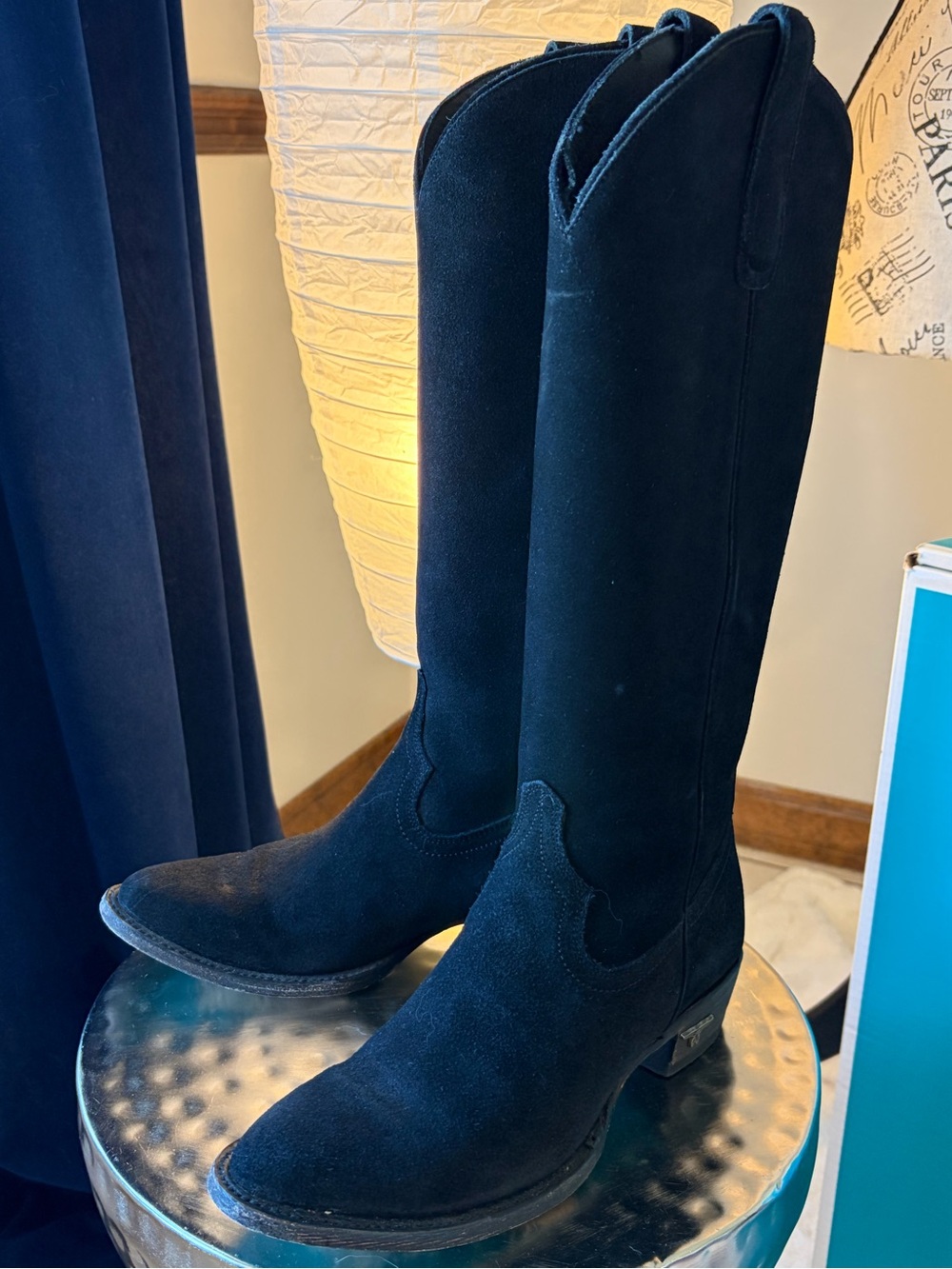 Women's Plane Jane by LANE Tall Black Suede Boots